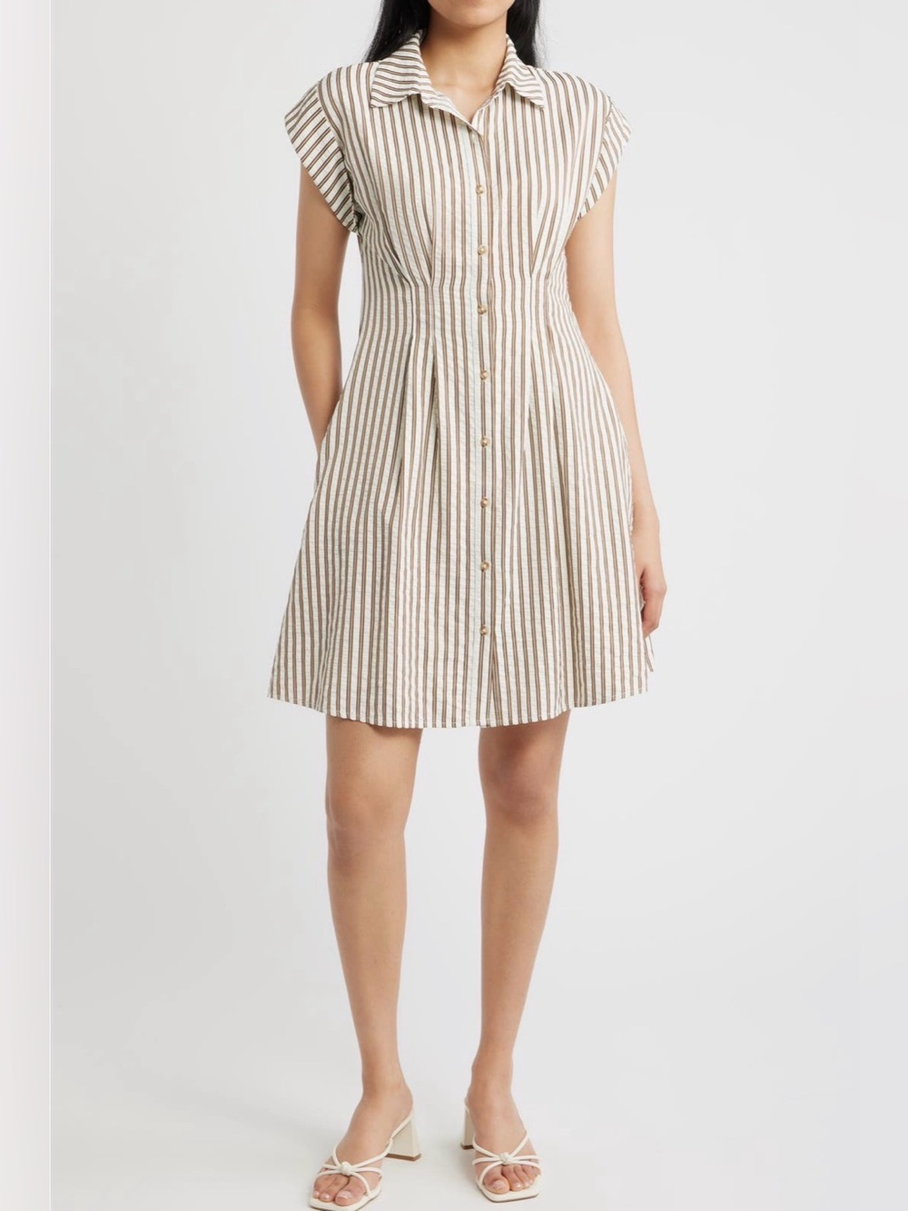 Julia Jordan striped shirtdress